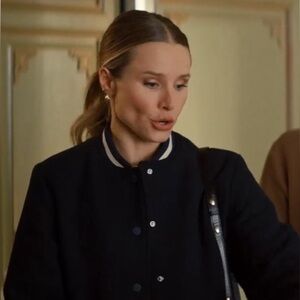 As seen on Kristin Bell Nobody Wants This NWT Zara Crop Varsity Bomber Jacket S